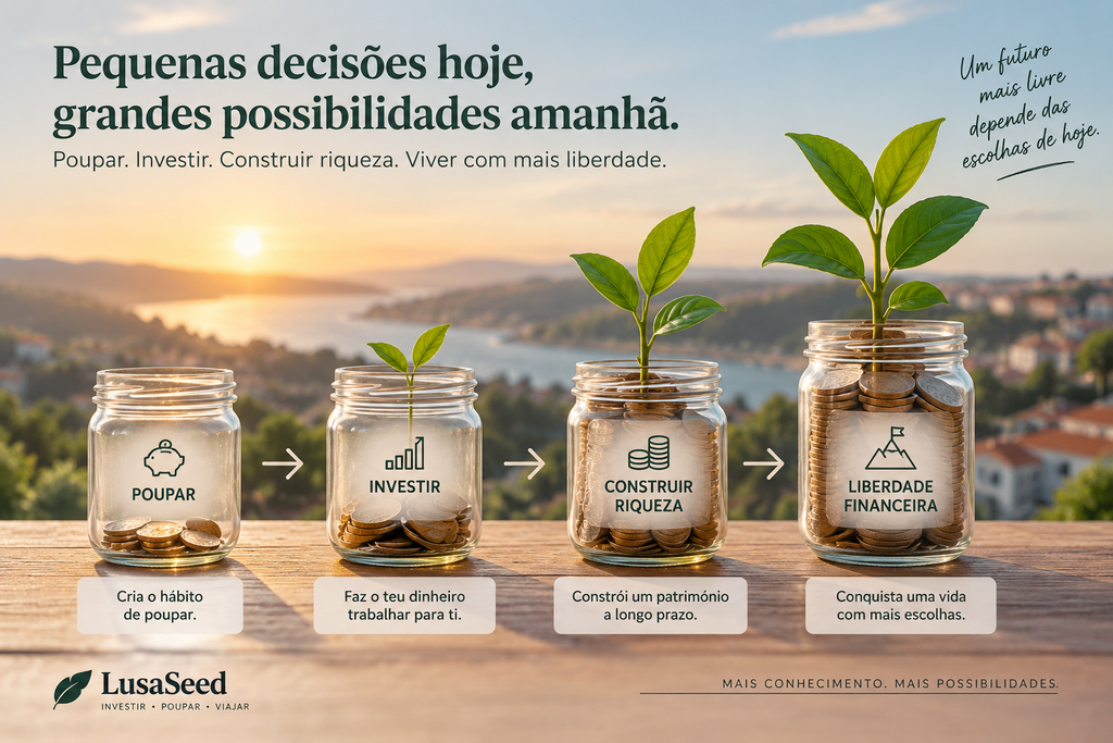 Poupar e construir riqueza através da poupança e do investimento